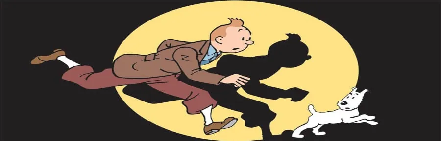 Tintin, Belgian French cartoon with clear standard French for learners