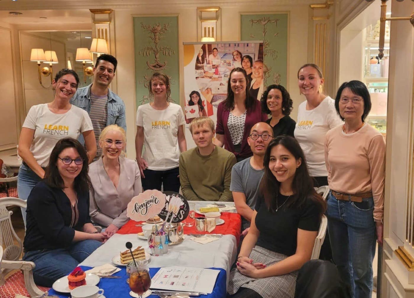 Students networking over patisseries at La Durée Vancouver, photo 1