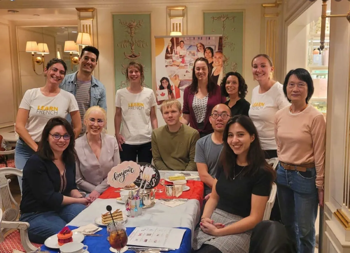 Learn French students at one of our community events in Vancouver