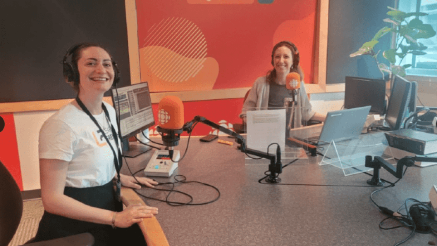 Aurélie on Radio-Canada's Culture et Confiture show, photo 1