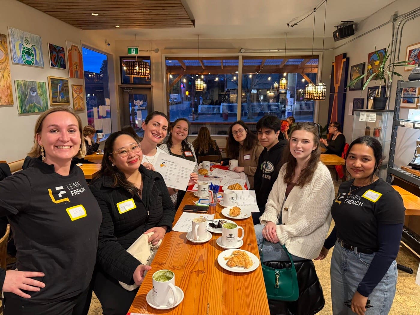 Learn French students and teachers at Café Fantastico in Victoria, photo 1