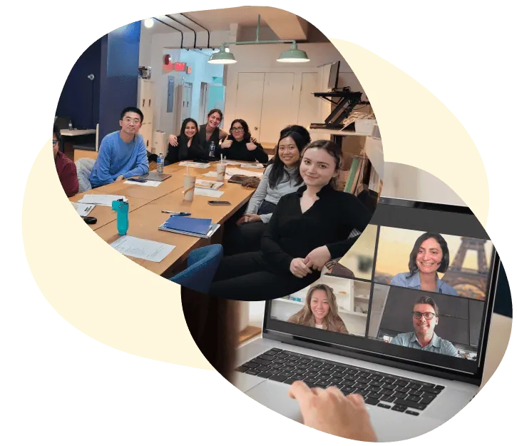 French Transformation students in class and online
