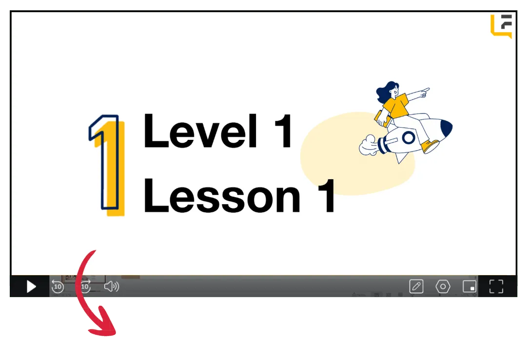 Level 1 French course, Lesson 1 preview