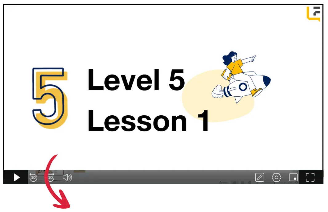 Level 5 French course, Lesson 1 preview