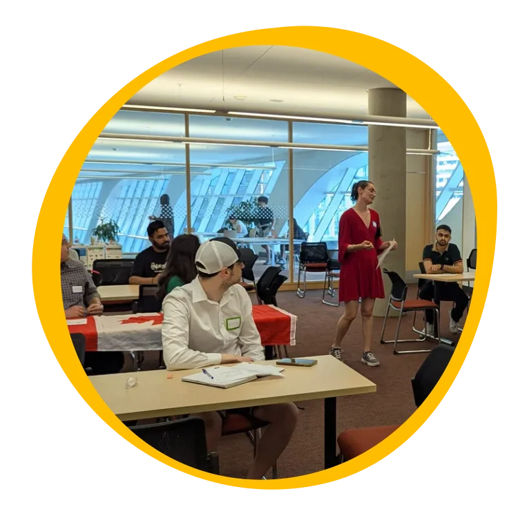 In-person French class at the Surrey City Centre Library