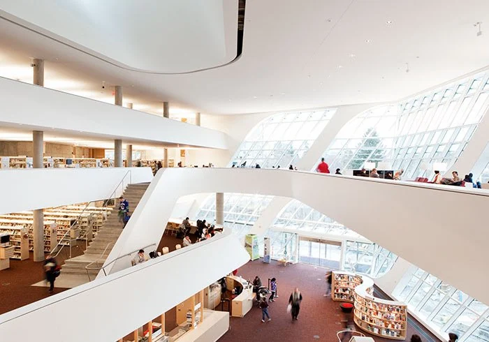 Inside the Surrey Central Library, where the in-person classes meet