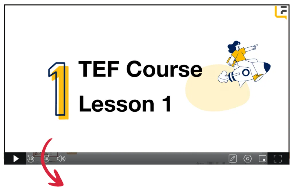 TEF Course: Lesson 1 preview
